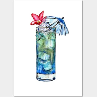Blue hawaii cocktail Posters and Art